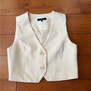 7 For All Mankind Cream vest Blouse